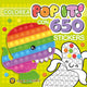 Colorea, pop it con 650 stickers: dinosaurio