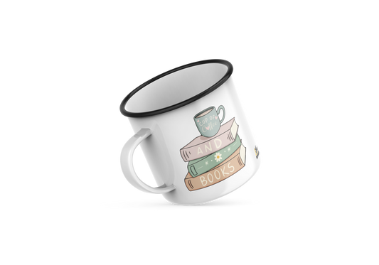 Tazas de peltre - Coffe and books