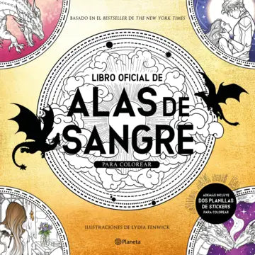Libro oficial de Alas de sangre para colorear, Lydia Fenwick
