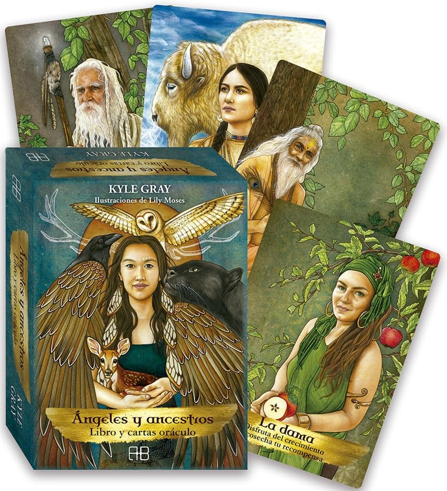 Ángeles y Ancestros, Kyle Gray. Libro y cartas oráculo