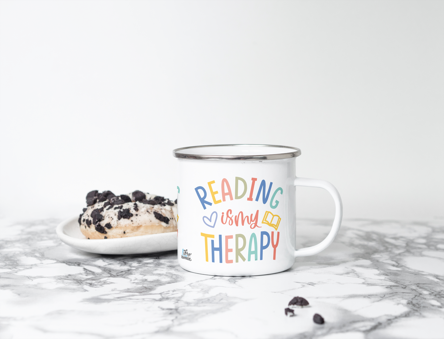 Tazas de peltre - Reading is my therapy